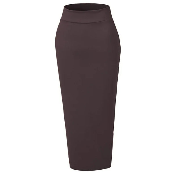 6 Colors Fashion Elegant Women Lady Spring Pencil Skirt Highwaist Bodycon Cotton Muslim Ankle-Length Skirts Islamic Bottom New