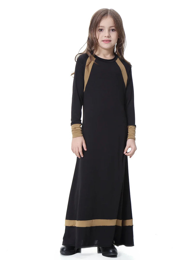 Traditional Muslim Arabia Kids Clothing Fashion Girl Abaya Muslim Girl Dress and Abaya Children Islamic Clothing Dress CN-057