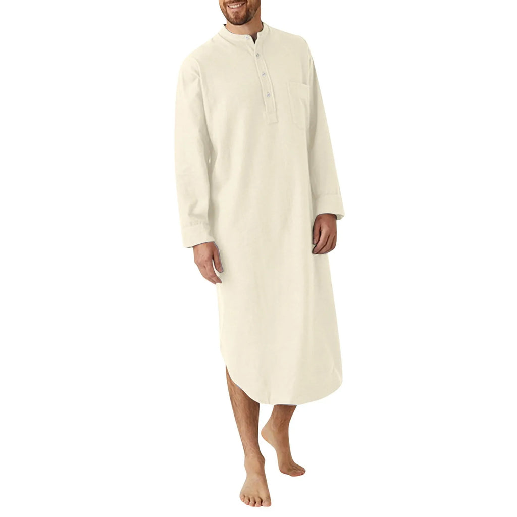 Vintage Men Islamic Arabic Jubba - Thobe Long Sleeve Solid Pocket –  BISMILLAHSHOP