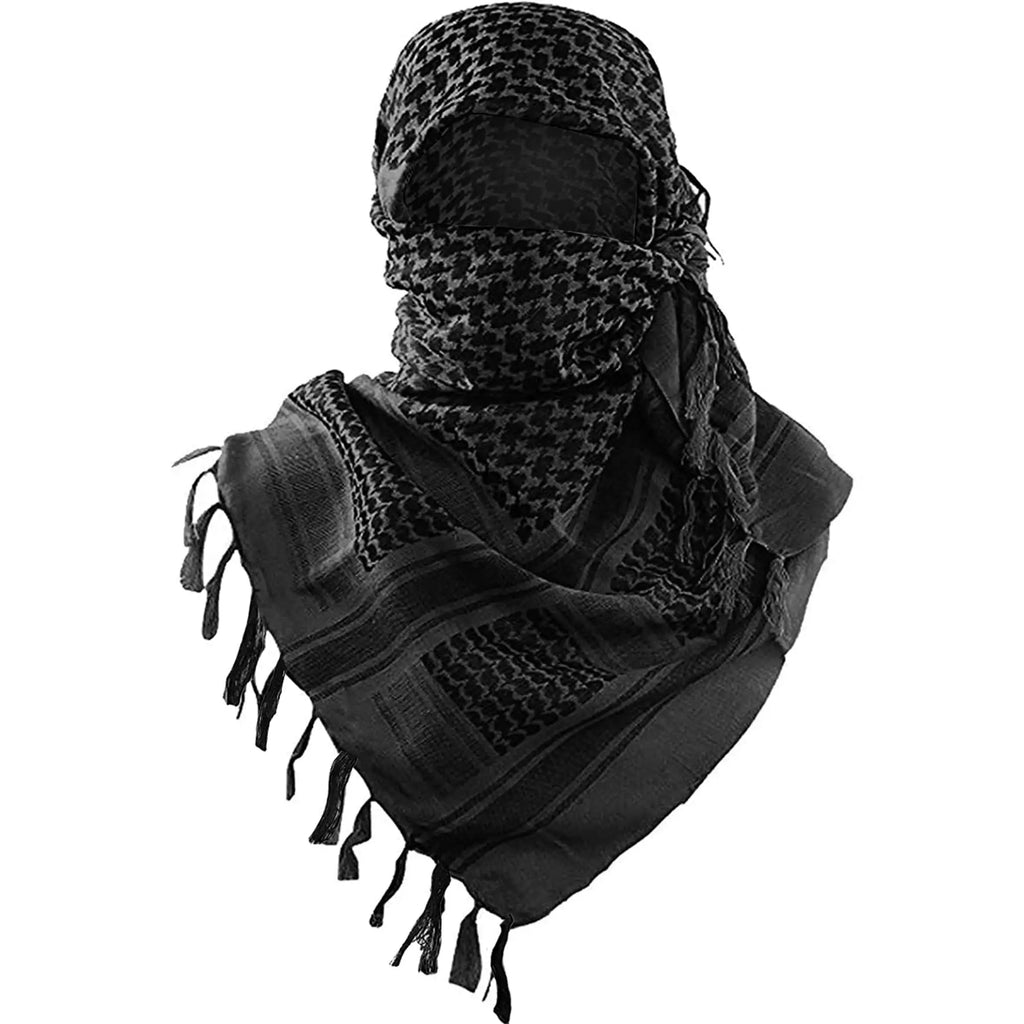 Military Tactical Desert Hijab Scarf Muslim Headscarf Islam Arab Cotton Keffiyeh Head Neck Scarves Wrap for Men and Women