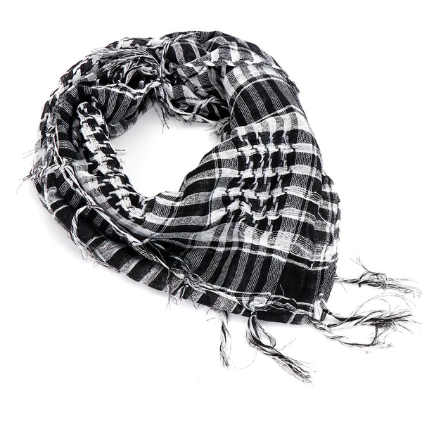 Military Tactical Desert Hijab Scarf Muslim Headscarf Islam Arab Cotton Keffiyeh Head Neck Scarves Wrap for Men and Women