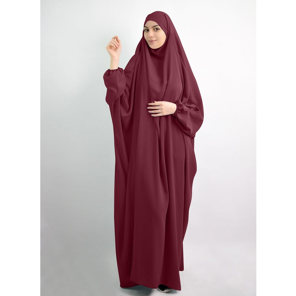 Eid Hooded Muslim Women Hijab Dress Prayer Garment Jilbab Abaya Long Khimar Full Cover Ramadan Gown Abayas Islamic Clothes Niqab