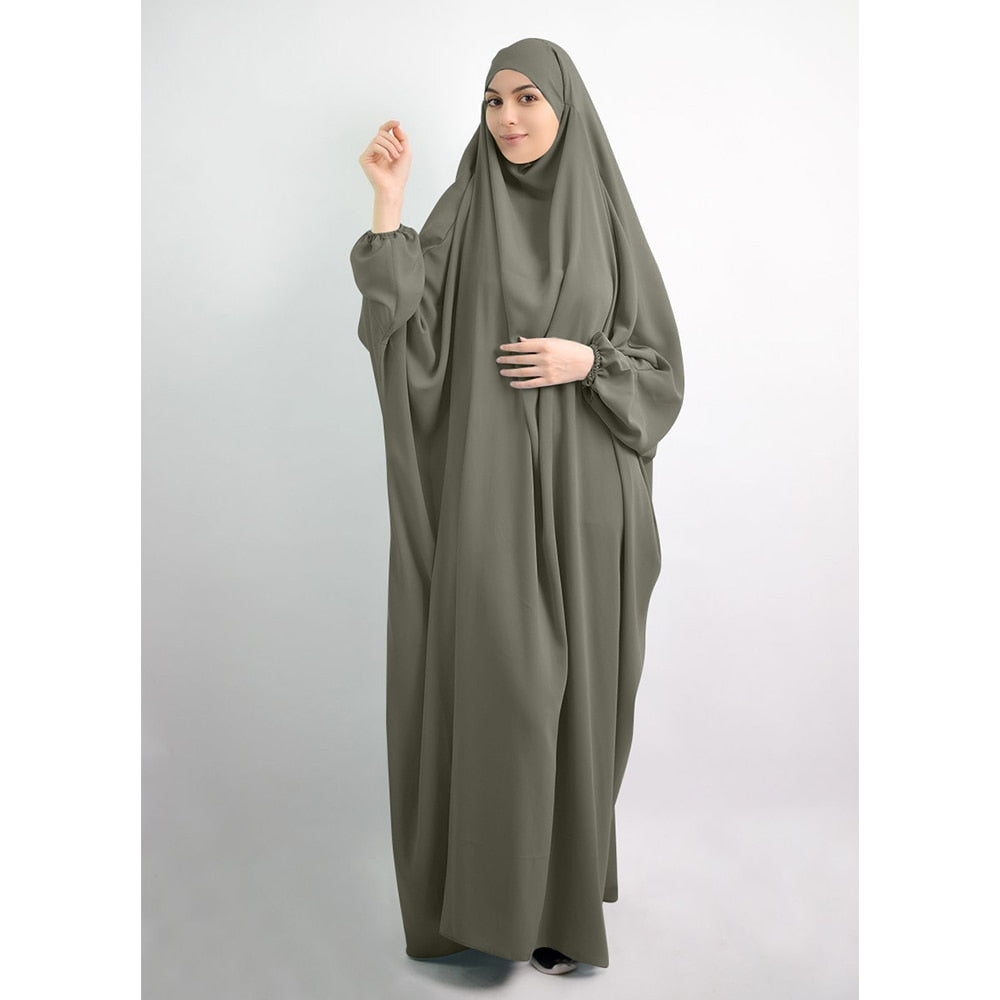 Eid Hooded Muslim Women Hijab Dress Prayer Garment Jilbab Abaya Long Khimar Full Cover Ramadan Gown Abayas Islamic Clothes Niqab