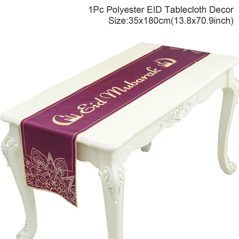 EID Mubarak Table Runner Ramadan Decoration For Home Tablecloth Ramadan Kareem Eid Al Adha Gifts Islamic Muslim Party Decoration