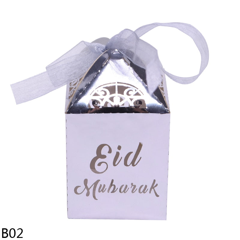 Ramadan Decoration EID Mubarak Gift Box Islamic Muslim Festival Party Favors Supplies Ramadan Kareem Biscuit Cookie Candy Box