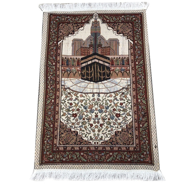 Muslim Prayer Rug Islamic Carpet Mat For Muslim Prayer tapis de priere Islam Braided Mats Vintage Pattern Eid Rugs Tassel Decor