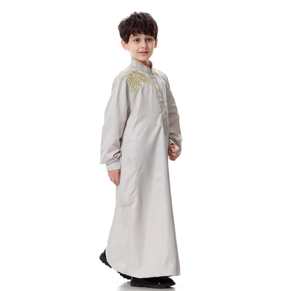 Eid Boy Children Abaya Dubai Kaftan Oman Arabic Qatar Muslim Kids Robe Caftan Ramadan Ropa Musulmana Hombre Islamic Clothing