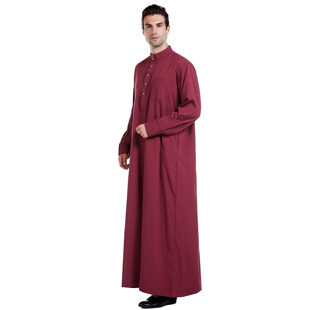 Muslim Jubba Thobe Clothes Men Hoodie Ramadan Robe Kaftan Abaya Dubai  Turkey Islamic Clothing Male Casual Loose Red Stripe,Red,M : Amazon.ca:  Clothing, Shoes & Accessories