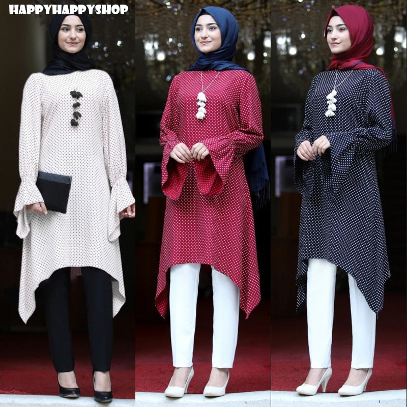 Solid Color Casual Pleated Dress Muslim Plus Size Women Clothes Middle East  Tunic Ramadan Eid Djellaba Turkey Dubai Slamic