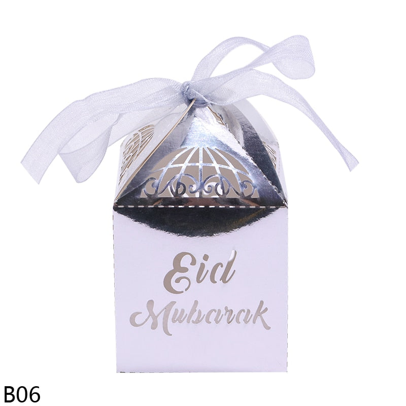 Ramadan Decoration EID Mubarak Gift Box Islamic Muslim Festival Party Favors Supplies Ramadan Kareem Biscuit Cookie Candy Box