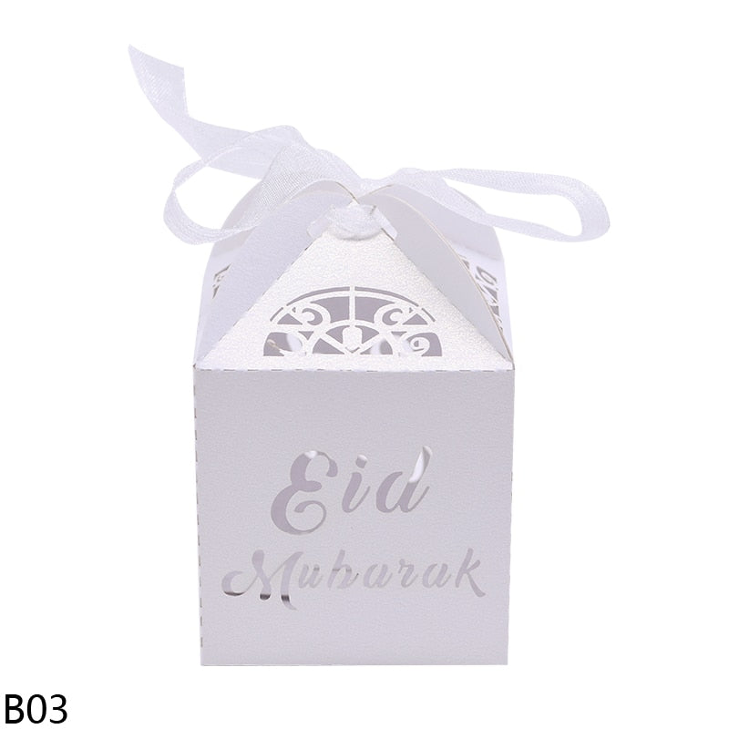 Ramadan Decoration EID Mubarak Gift Box Islamic Muslim Festival Party Favors Supplies Ramadan Kareem Biscuit Cookie Candy Box