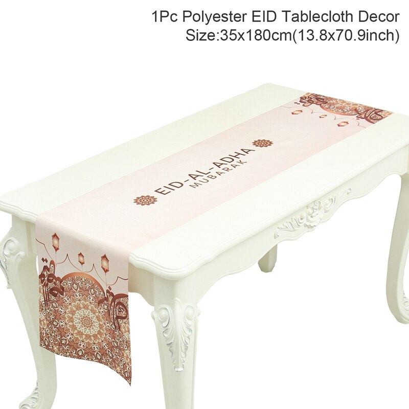 EID Mubarak Table Runner Ramadan Decoration For Home Tablecloth Ramadan Kareem Eid Al Adha Gifts Islamic Muslim Party Decoration