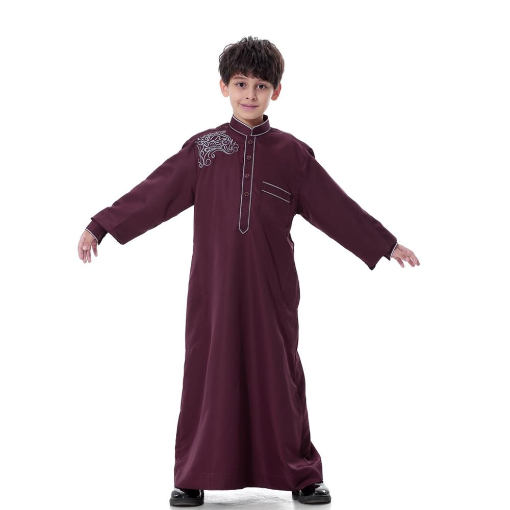 Eid Boy Children Abaya Dubai Kaftan Oman Arabic Qatar Muslim Kids Robe Caftan Ramadan Ropa Musulmana Hombre Islamic Clothing