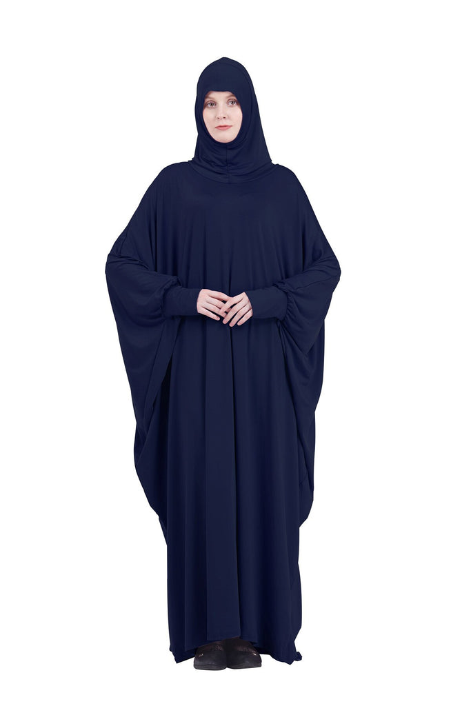 One Piece Prayer Outfit Muslim Women Abaya Jilbaab with Sleeves