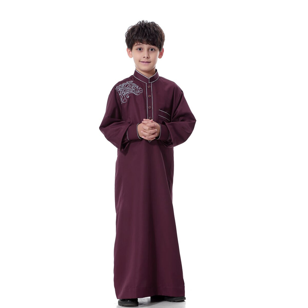 Eid Boy Children Abaya Dubai Kaftan Oman Arabic Qatar Muslim Kids Robe Caftan Ramadan Ropa Musulmana Hombre Islamic Clothing