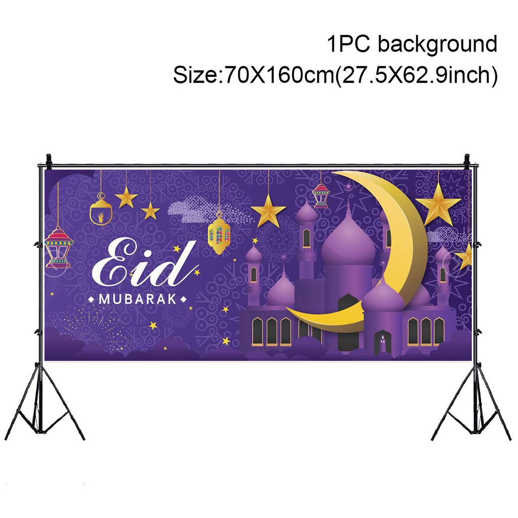 EID Mubarak Table Runner Ramadan Decoration For Home Tablecloth Ramadan Kareem Eid Al Adha Gifts Islamic Muslim Party Decoration