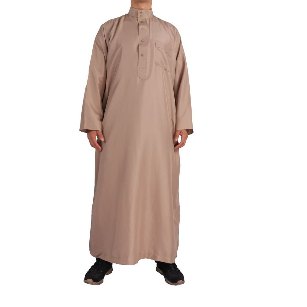 Qamis man Clothing Islam Djellaba Man Muslim Arab Men Robe Middle Eastern Washed Fleece Robe Jubba Thobe Muslim styles Fashion