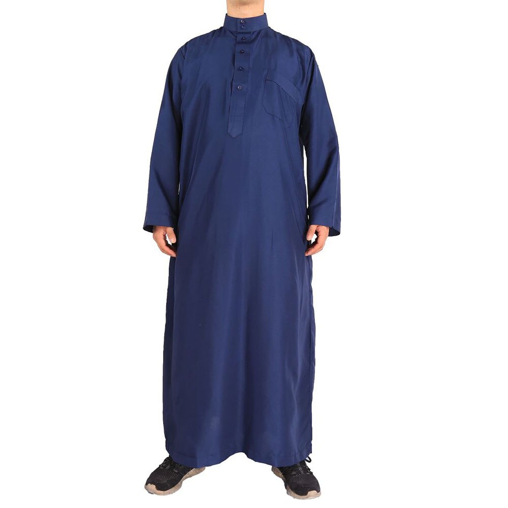 Qamis man Clothing Islam Djellaba Man Muslim Arab Men Robe Middle Eastern Washed Fleece Robe Jubba Thobe Muslim styles Fashion