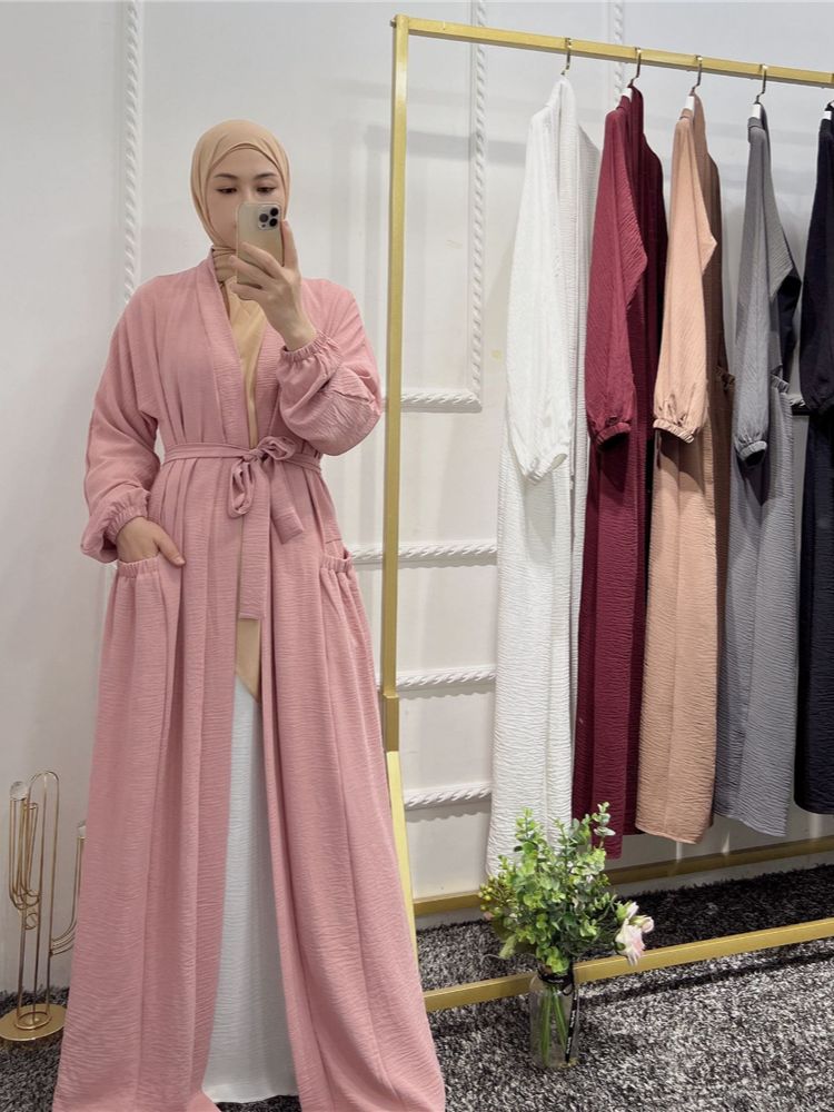 Long Dress Lace-up Abayas