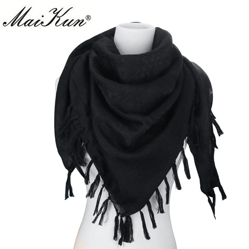 Maikun Cotton Arab Scarves Men Winter Military Keffiyeh Windproof Scarf Muslim Hijab