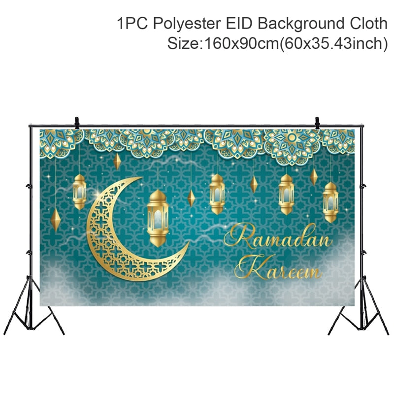 EID Mubarak Table Runner Ramadan Decoration For Home Tablecloth Ramadan Kareem Eid Al Adha Gifts Islamic Muslim Party Decoration