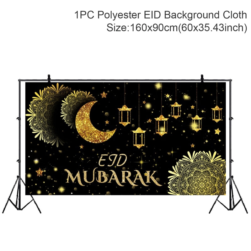 EID Mubarak Table Runner Ramadan Decoration For Home Tablecloth Ramadan Kareem Eid Al Adha Gifts Islamic Muslim Party Decoration